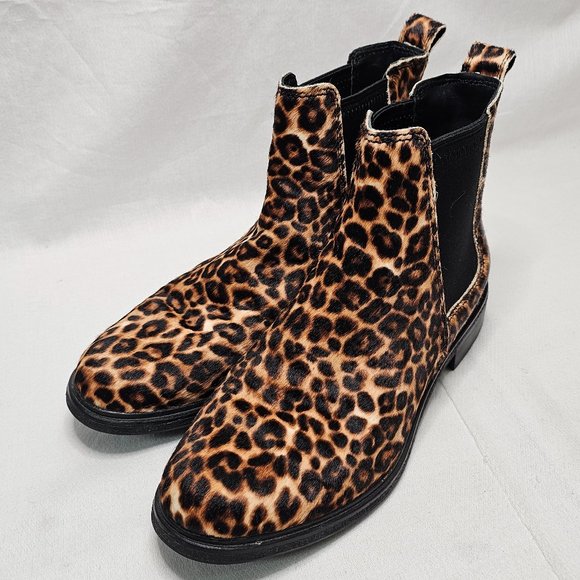 Clarks Clarkdale Arlo Padded Insole Chelsea Ankle Boots Shoes Leopard Womens 8.5 - Picture 1 of 10